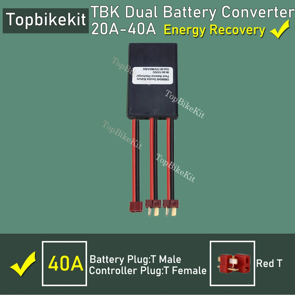 Ebike Dual Battery Discharge Converter Connection Adapter Switcher 20-100V 20A/30/40A/80A/120A Double Battery Balanced Discharge