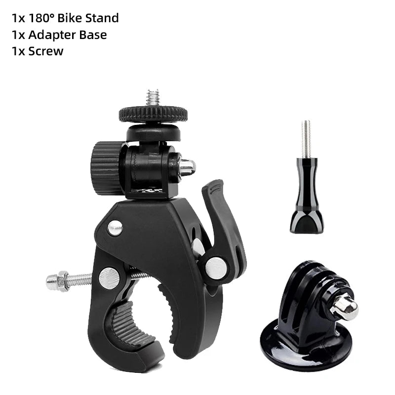 Bicycle Handlebar Mount Motorcycle Holder For Gopro Hero 13 12 11 10 9 8 SJCAM SJ4000 AKASO X5 insta360 DJI Osmo Action Camera