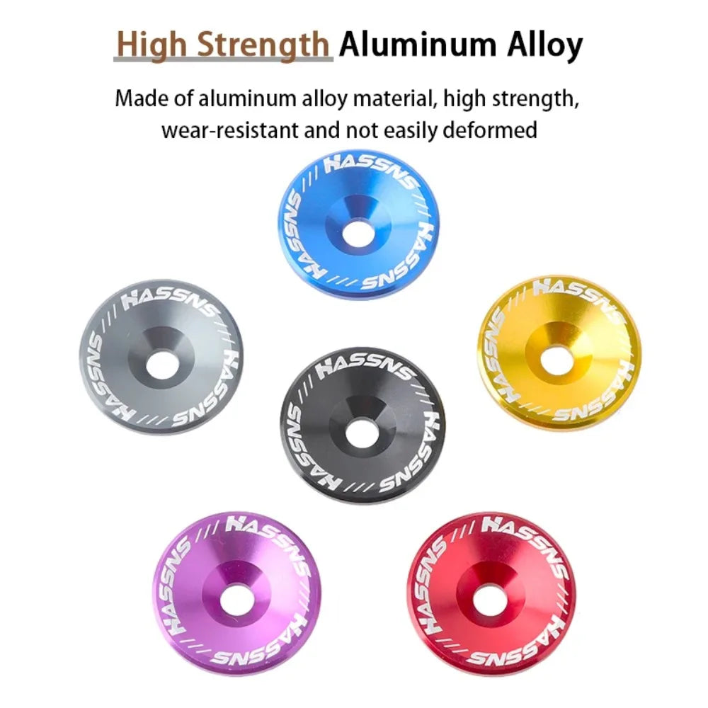 HASSNS Mtb Power Cap Stem Cap Bicycle Headset Top Cover For Mountain Road Bike Table Cover Aluminium Alloy Steering Series Top