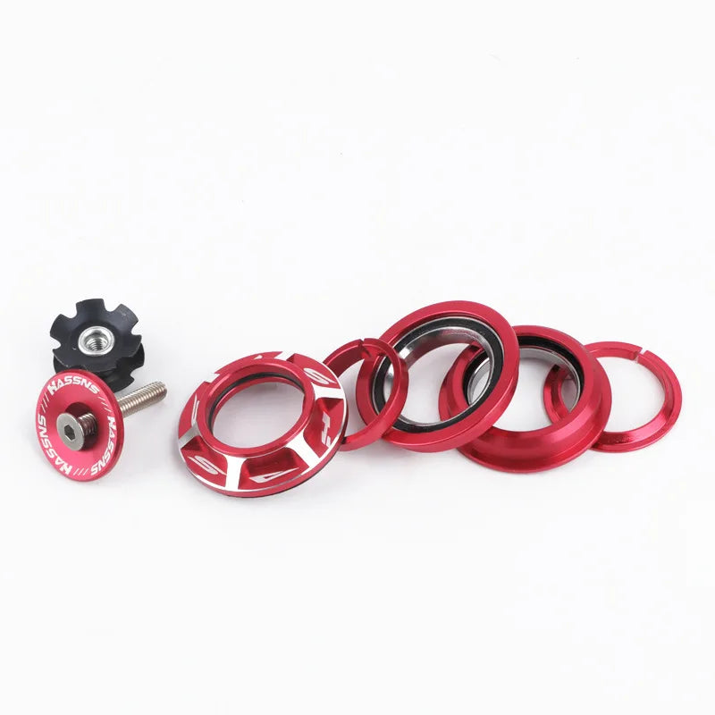 1 1/8 Inch 44mm Integrated MTB Headset Tapered Straight Tube Fork Bicycle Steering Bearing With Top Cap For Mountain Bike