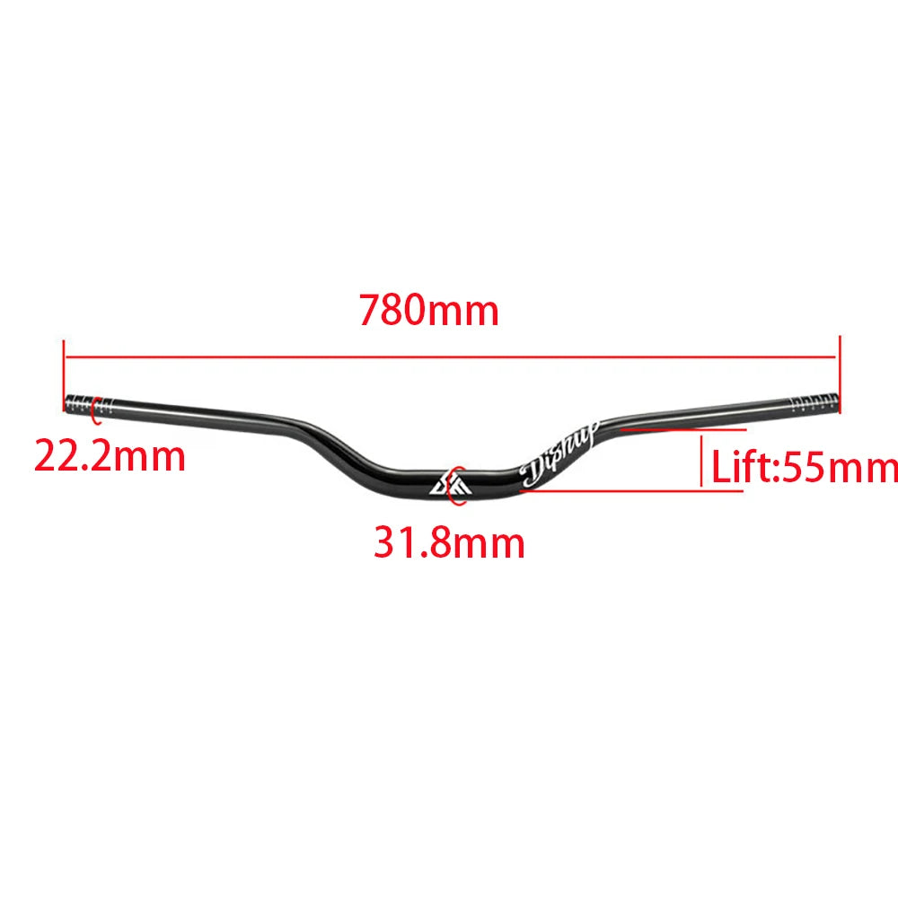 DISRUP 780/800mm Mountain Bike Handlebar, 31.8/35mm Diameter, Aluminum Alloy Handlebar for Downhill Biking and Off-Road Trails