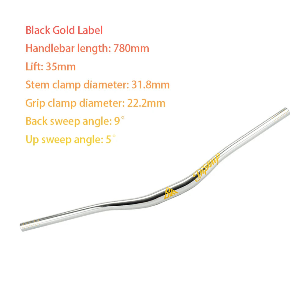DISRUP 780/800mm Mountain Bike Handlebar, 31.8/35mm Diameter, Aluminum Alloy Handlebar for Downhill Biking and Off-Road Trails