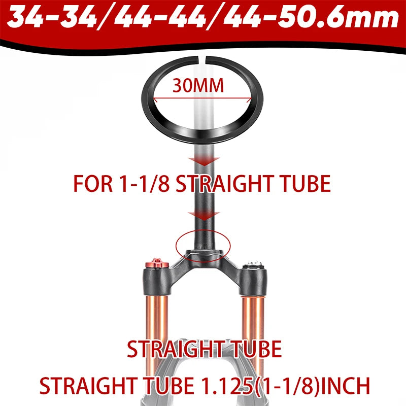 BUCKLOS Bike Headset 1-1/8" Sealed Bearing Aluminum Alloy MTB Bicycle Bowl Set Headset 34/44/50.6/52/55/56mm Fork Cycling Parts