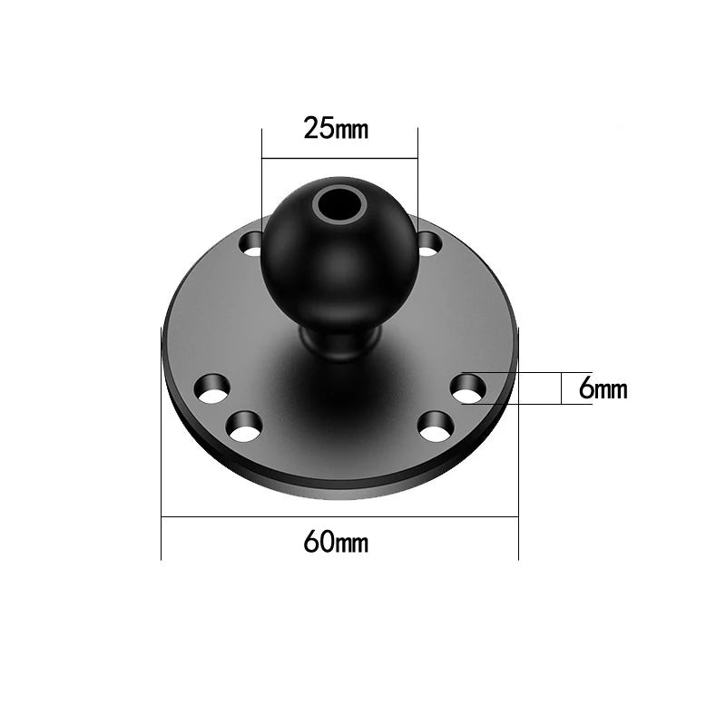 1 inch Ball Head Adapter Mount Base Motorcycle Handlebar Rearview Mirror Bracket for DJI GoPro Insta360 Action Camera Accessory