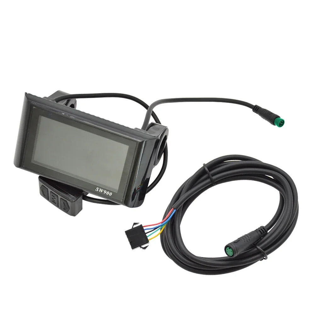1 Set E-Bike SW900 LCD Colorful Display Control Panel 24-60V Electric Bicycle Scooter 5pin/6pin SM Plug Bicycle Accessories