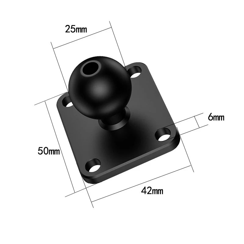 1 inch Ball Head Adapter Mount Base Motorcycle Handlebar Rearview Mirror Bracket for DJI GoPro Insta360 Action Camera Accessory