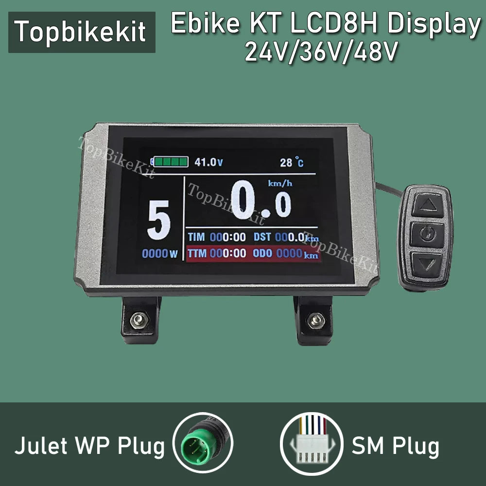 Ebike KT Display LCD8H Meter Display LED890 LED900S LCD3/4/5/8/9/10H/11 LCD Display+Julet 5pins WP Plug /SM Plug