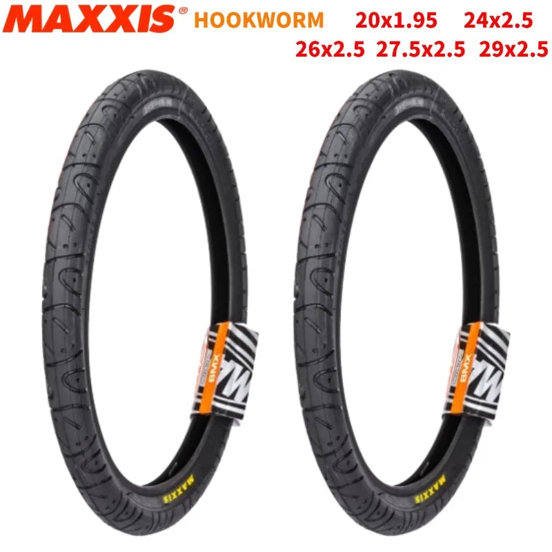 Maxxis HOOKWORM 20×1.95/24×2.5/26×2.5/27.5×2.5/29×2.5 BMX/Dirt Jump/Pump Track/Urban Wire Bead Bicycle Tyre
