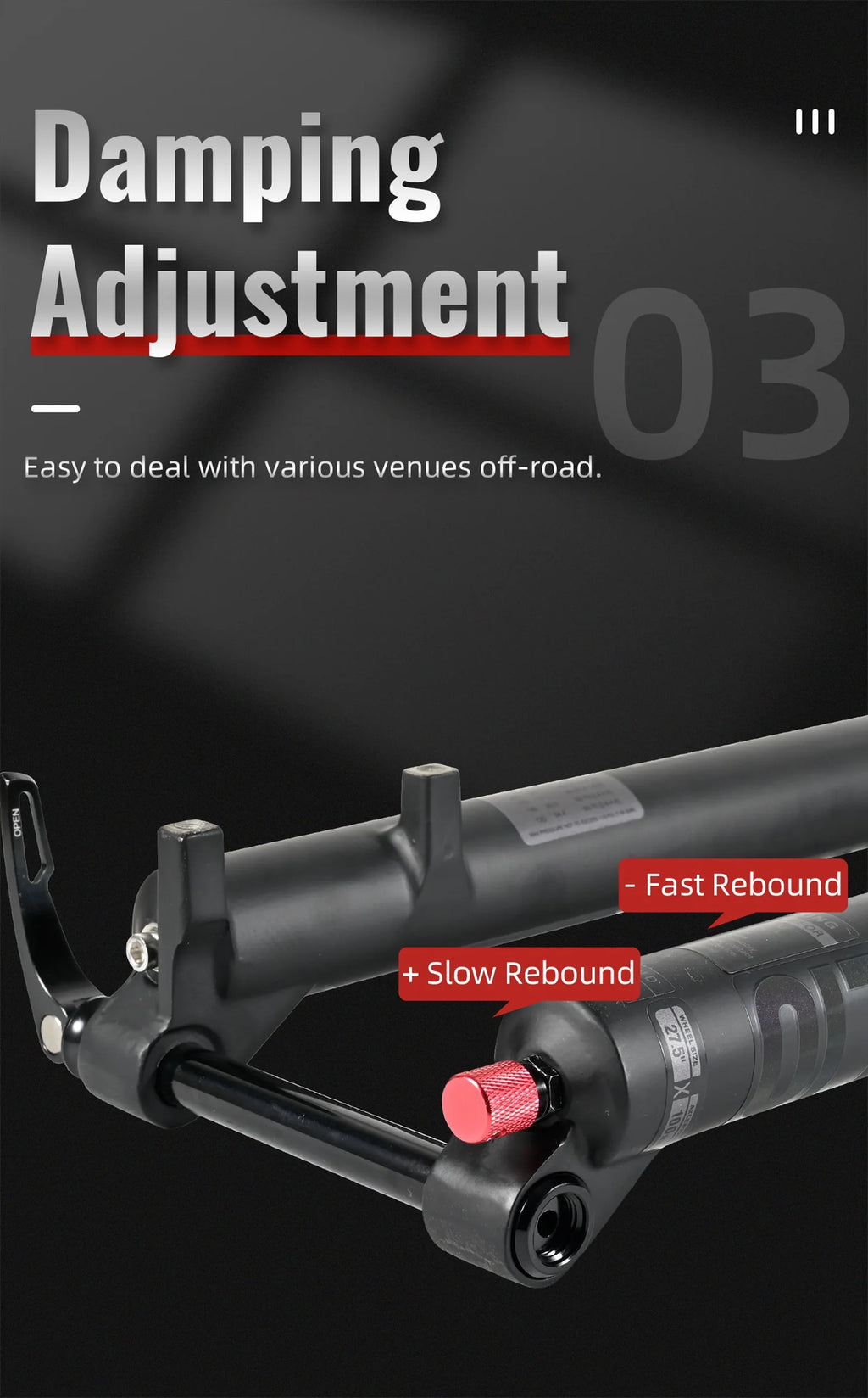 NanLio Double Shoulder Snow Front Fork 27.5inch / 29*2.5 inch MTB Fork 150mm Travel Air Supension Bike Fork E-bike Fork 15/9MM