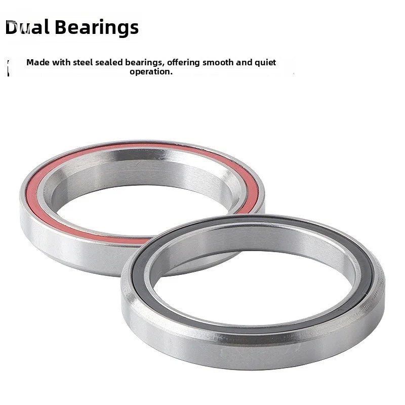 1 1/8 Inch 44mm Integrated MTB Headset Tapered Straight Tube Fork Bicycle Steering Bearing With Top Cap For Mountain Bike